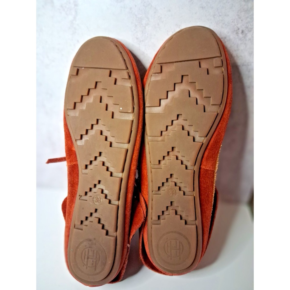 Leather Moccasins, House of Harlow1960, Beaded Design Womens SZ 7.5 - Picture 5 of 6